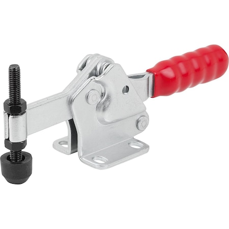 Kipp Toggle Clamp Horizontal Std, Horizontal Foot F1=1400, Fixed Clamp Spindle M06X50, Steel Galvanized K1434.01400